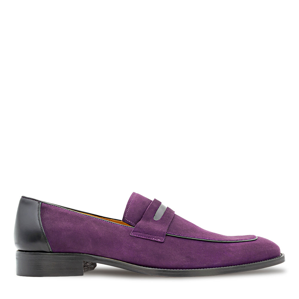 Galeno Suede Penny Loafer Mezlan