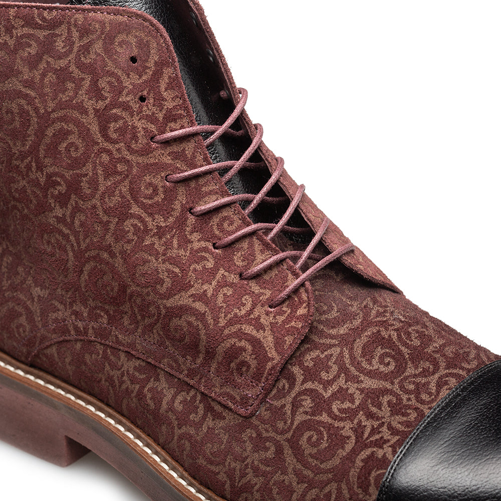 Patterned Cap Toe Boot