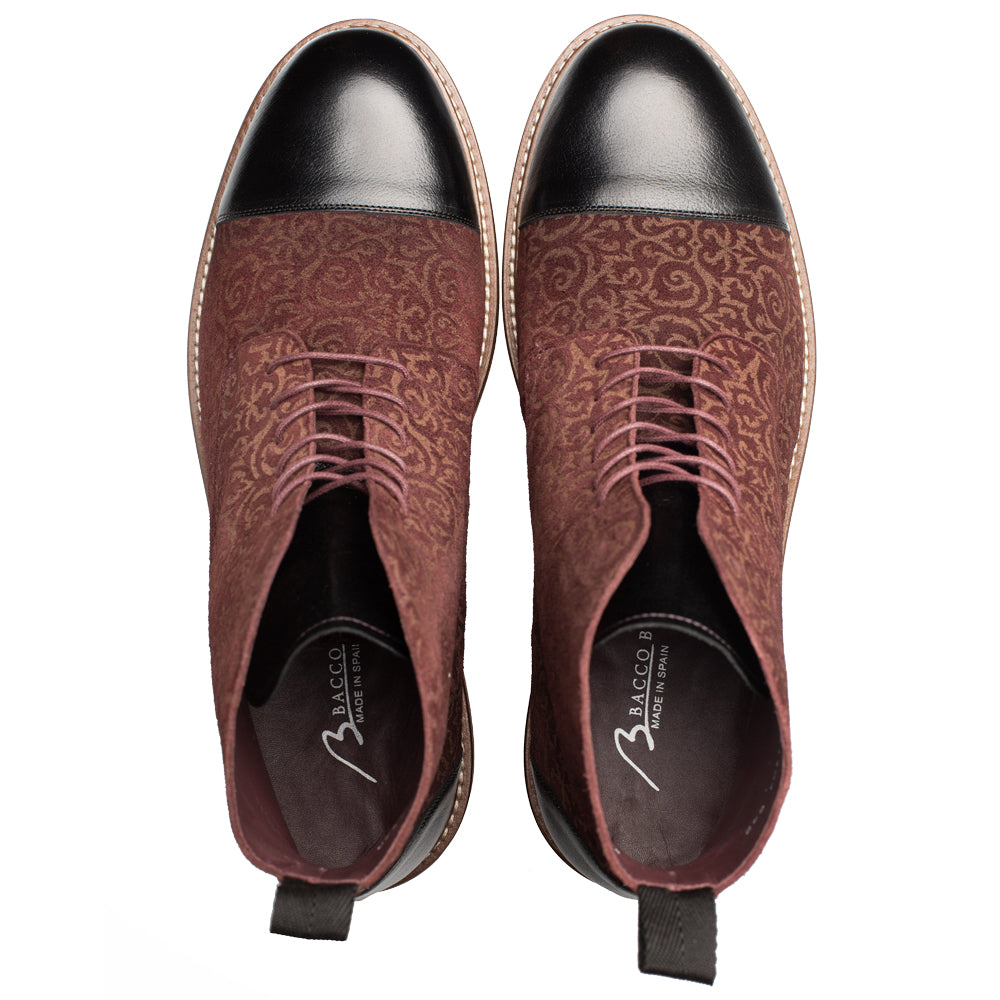 Patterned Cap Toe Boot