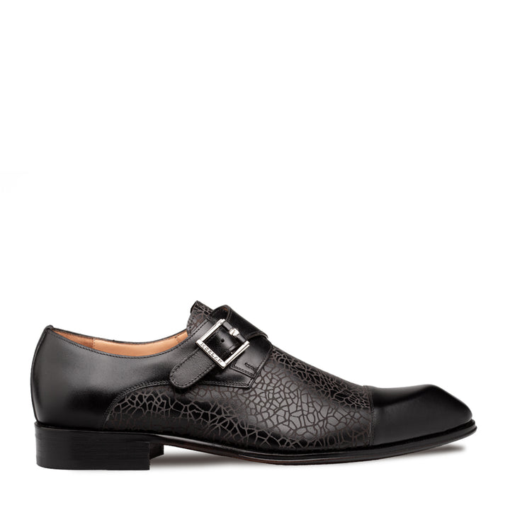 Laser-Print Calf Monk Strap