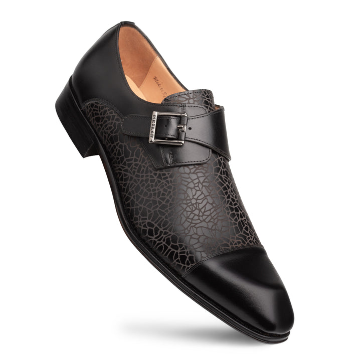 Laser-Print Calf Monk Strap