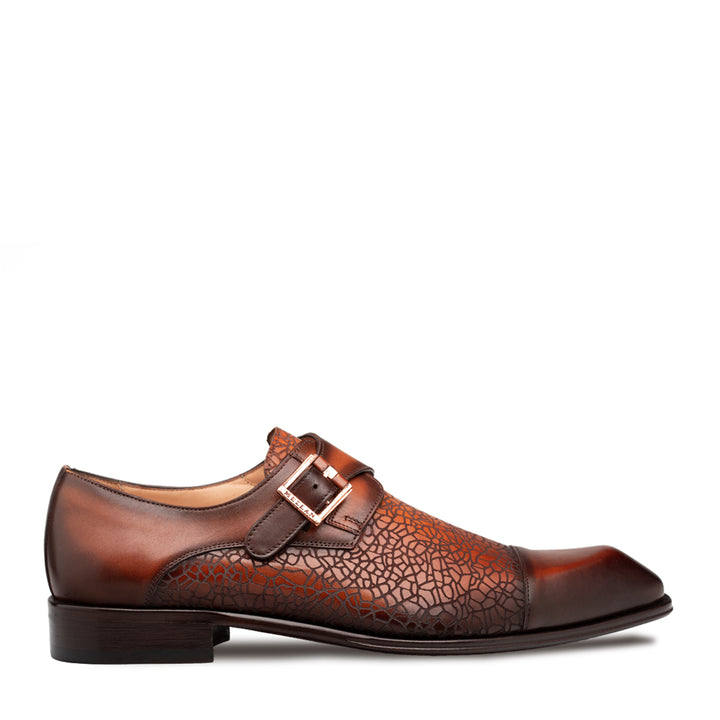 Laser-Print Calf Monk Strap