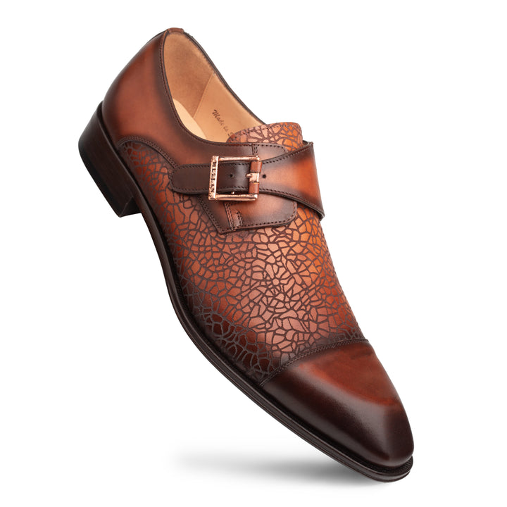 Laser-Print Calf Monk Strap