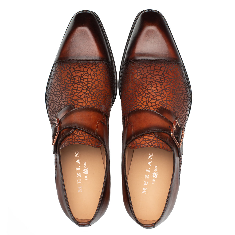 Laser-Print Calf Monk Strap