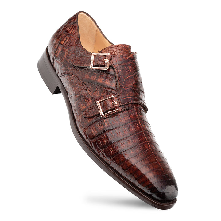 Crocodile Double Monk Strap