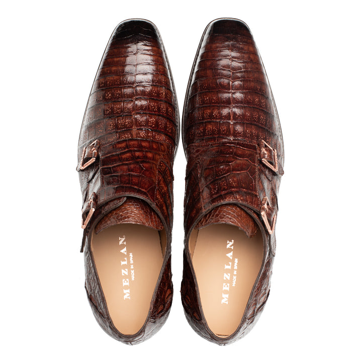 Crocodile Double Monk Strap