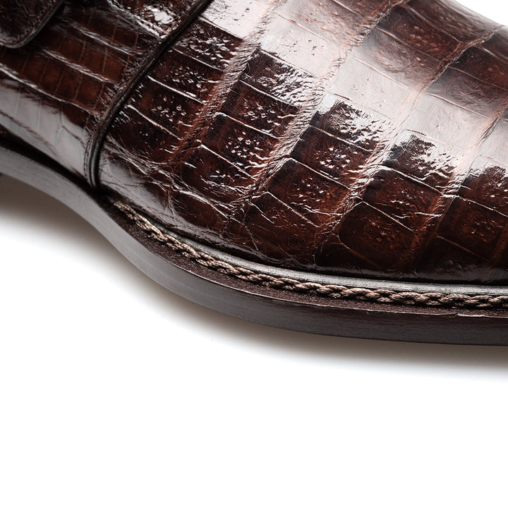 Gigolo Crocodile Monk Strap