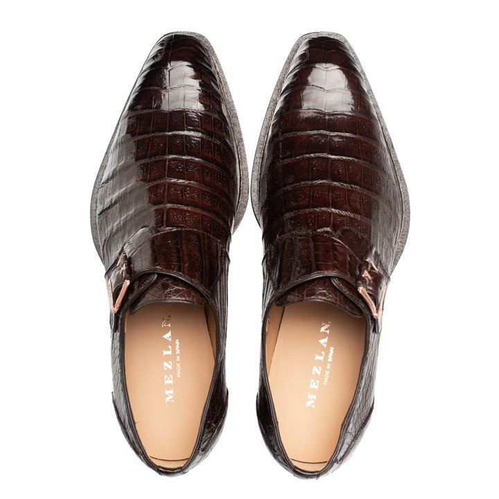 Gigolo Crocodile Monk Strap