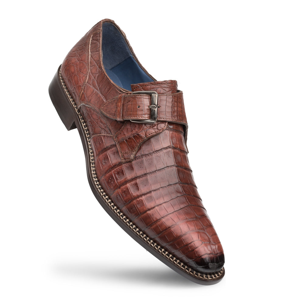 Mezlan gables genuine crocodile monk store strap shoe