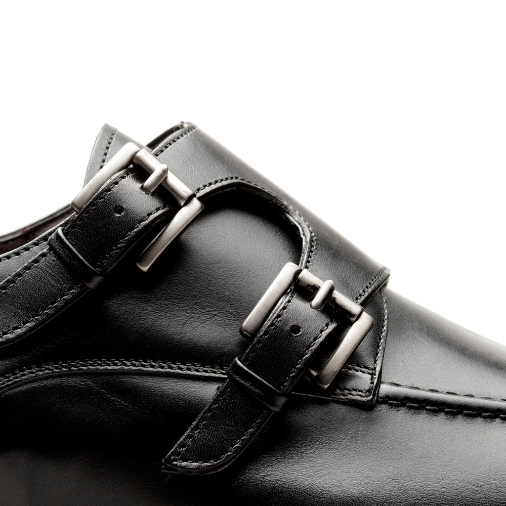 Leather Double Monk Strap – Mezlan